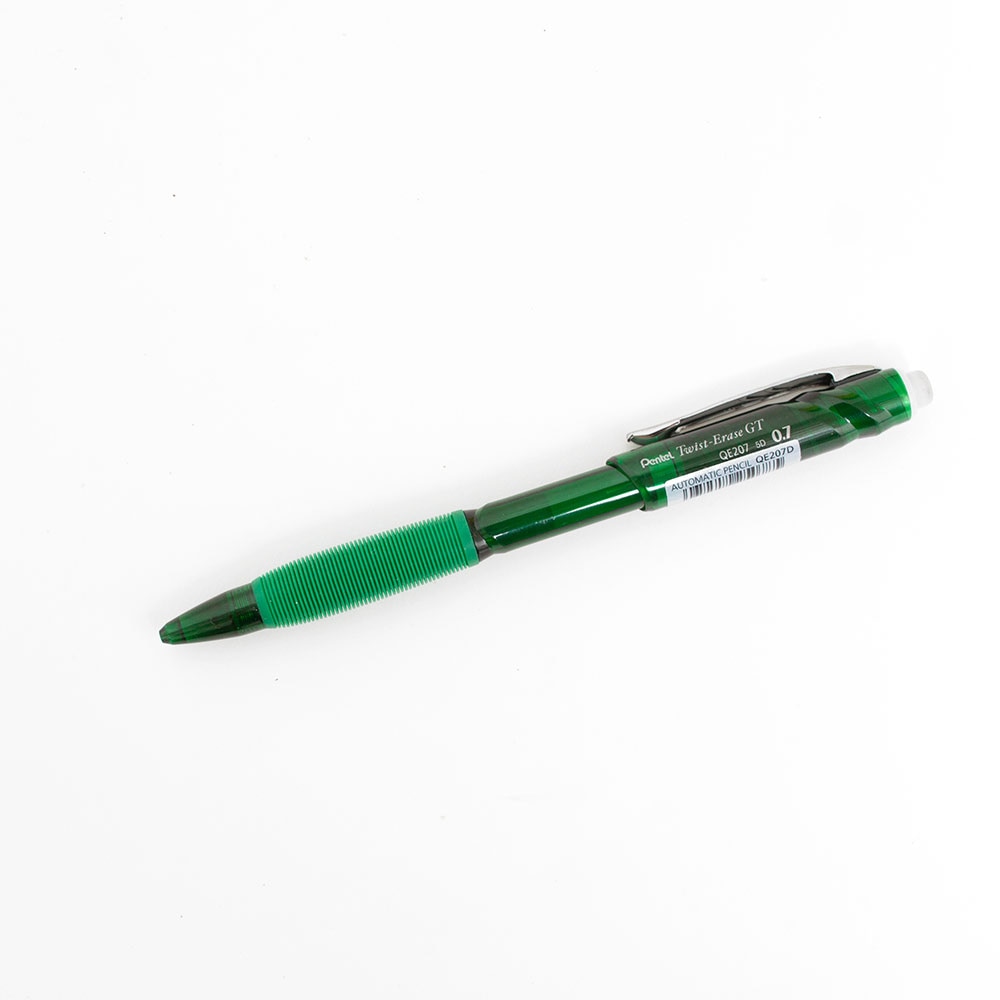 Pentel, Twist, Erase, GT, Mechanical Pencils, 0.7mm, Green